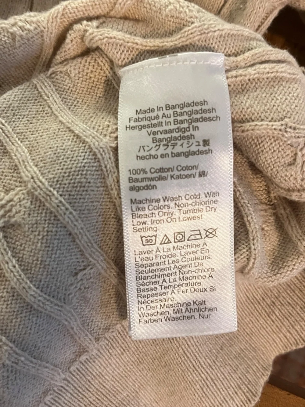 J. Crew Cream Cotton Cable Knit Cardigan